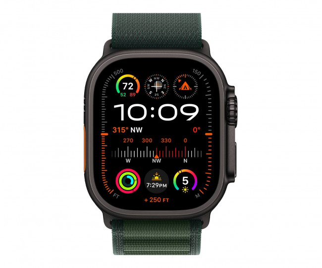 Apple Watch Ultra 2 GPS + Cellular 49mm Black Titan. Case w. Dark Green Alpine Loop M (MX4R3) б/у